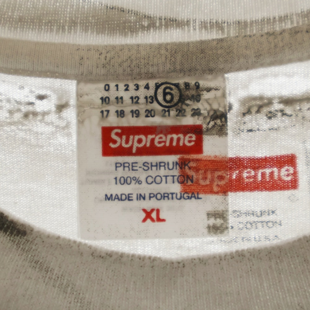 SUPREME(シュプリーム) 24SS ×MM6 Maison Margiela Box Logo Tee エムエムシックスメゾンマルジェラ ボックスロゴプリント半袖Tシャツ カットソー ホワイト