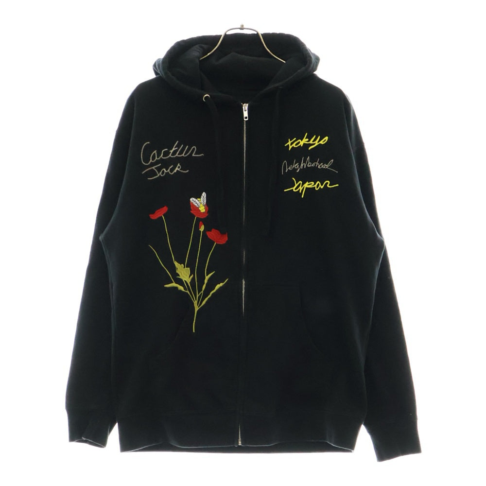 NEIGHBORHOOD(ネイバーフッド) ×CACTUS JACK CAROUSEL HOODIE ×カクタス ジャック カルーセル ジップアップフーディー ブラック