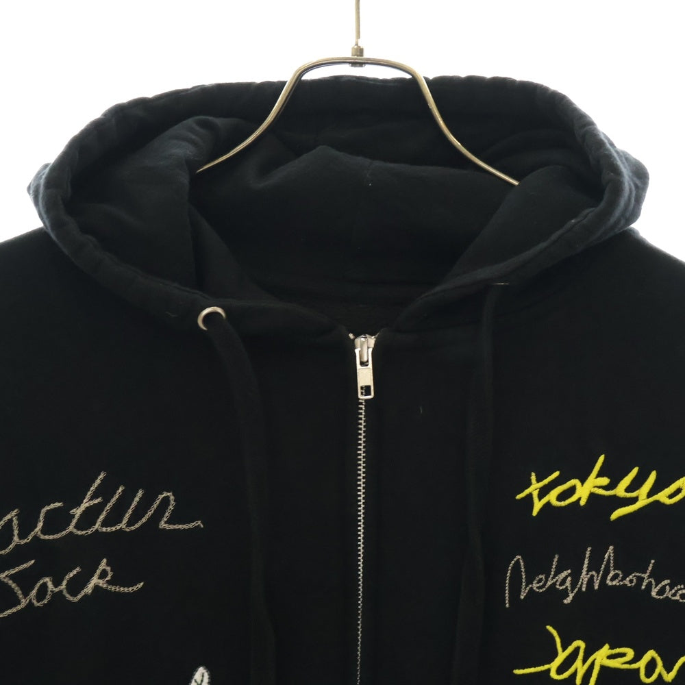 NEIGHBORHOOD(ネイバーフッド) ×CACTUS JACK CAROUSEL HOODIE ×カクタス ジャック カルーセル ジップアップフーディー ブラック