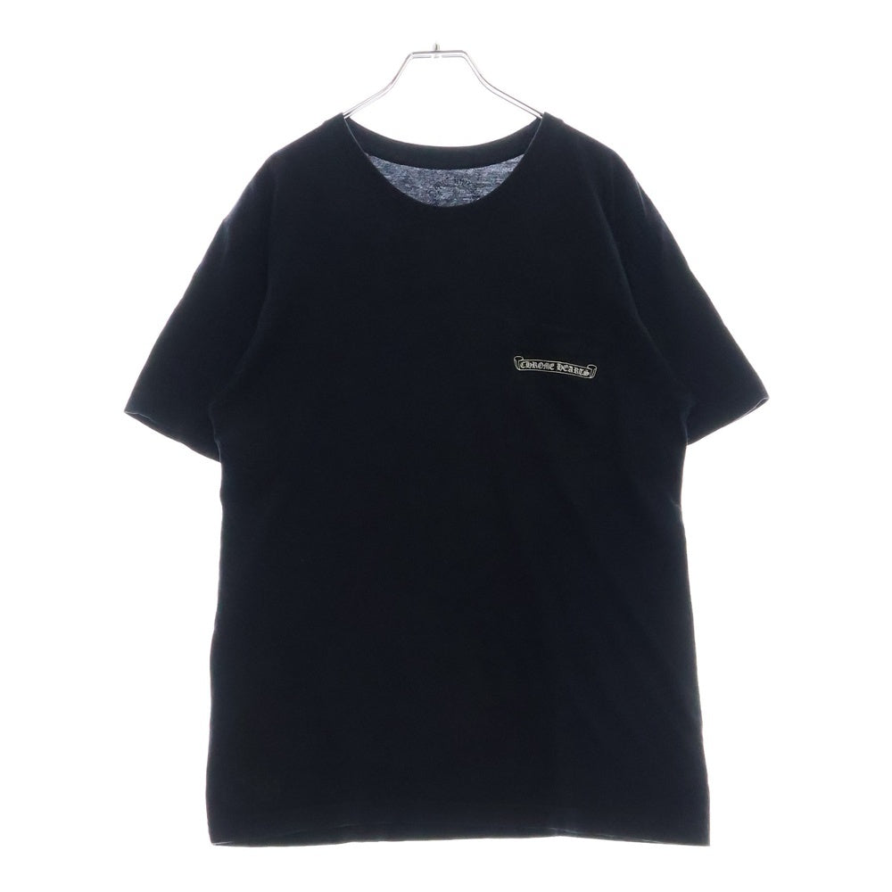 CHROME HEARTS(クロムハーツ) CH T-SHRT スクロールラベルプリント半袖Tシャツ カットソー ブラック