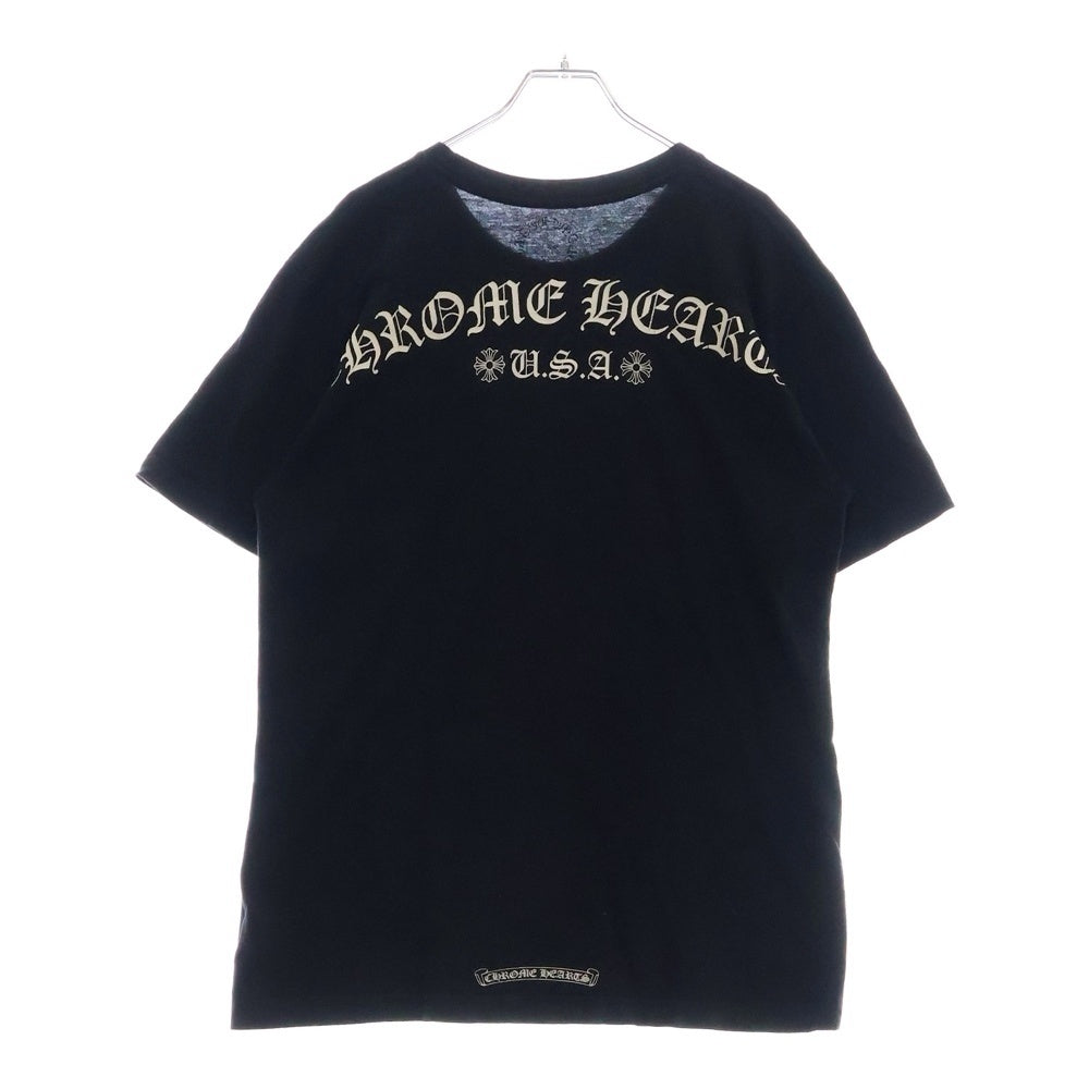 CHROME HEARTS(クロムハーツ) CH T-SHRT スクロールラベルプリント半袖Tシャツ カットソー ブラック