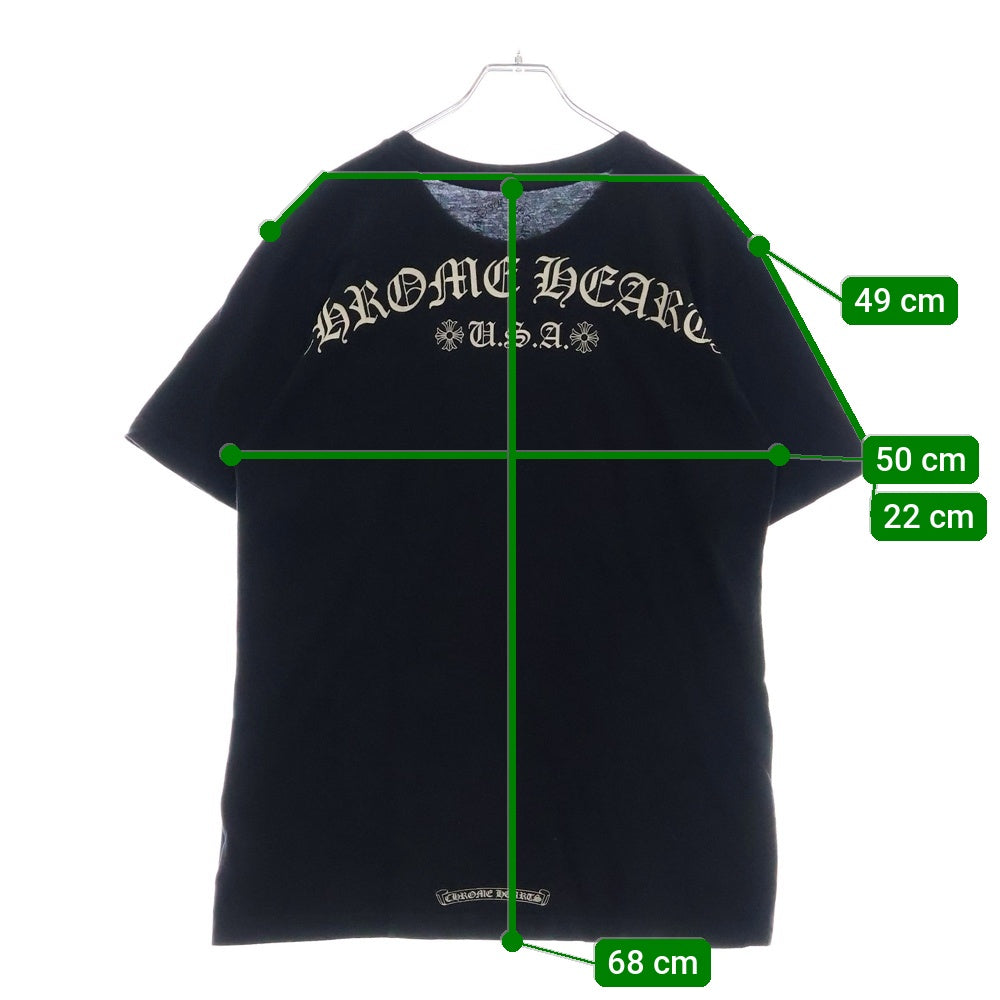 CHROME HEARTS(クロムハーツ) CH T-SHRT スクロールラベルプリント半袖Tシャツ カットソー ブラック