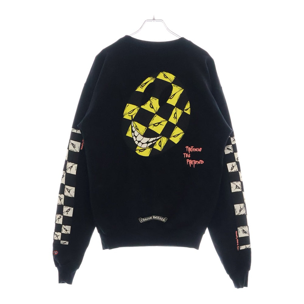 CHROME HEARTS(クロムハーツ) ×MATTY BOY PPO PRETENSE LS Tee×マッティーボーイ プリテンス バックプリント クルーネック長袖スウェット ブラック