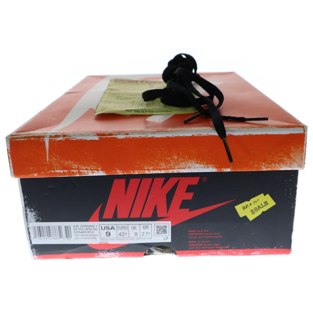 NIKE(ナイキ) AIR JORDAN 1 LOST&FOUND DZ5485-612 エアジョーダン1 ロスト&ファウンド シカゴ ハイカットスニーカー ホワイト/レッド US9/27cm
