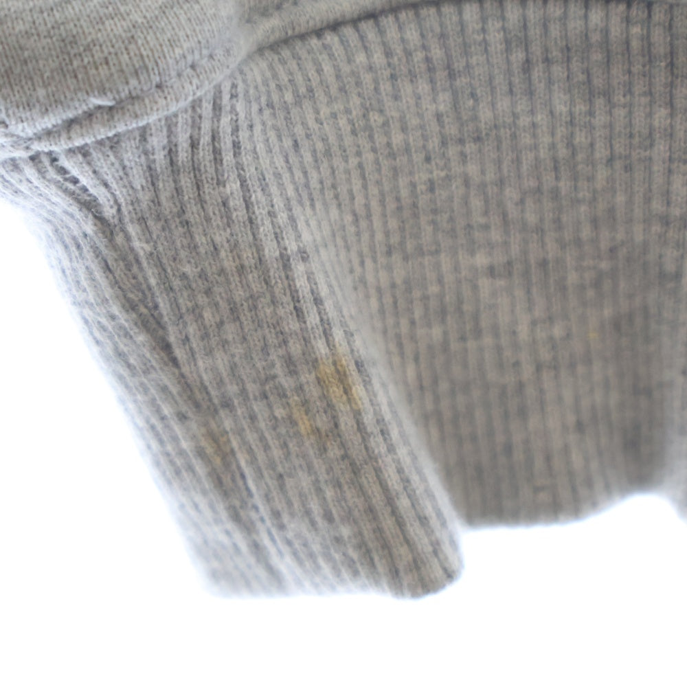 CHARLES JEFFREY LOVERBOY(チャールズジェフリーラバーボーイ) 25SS KNIT PATCH LOGO HOODY ニットパッチロゴ 猫耳 プルオーバーパーカー グレー