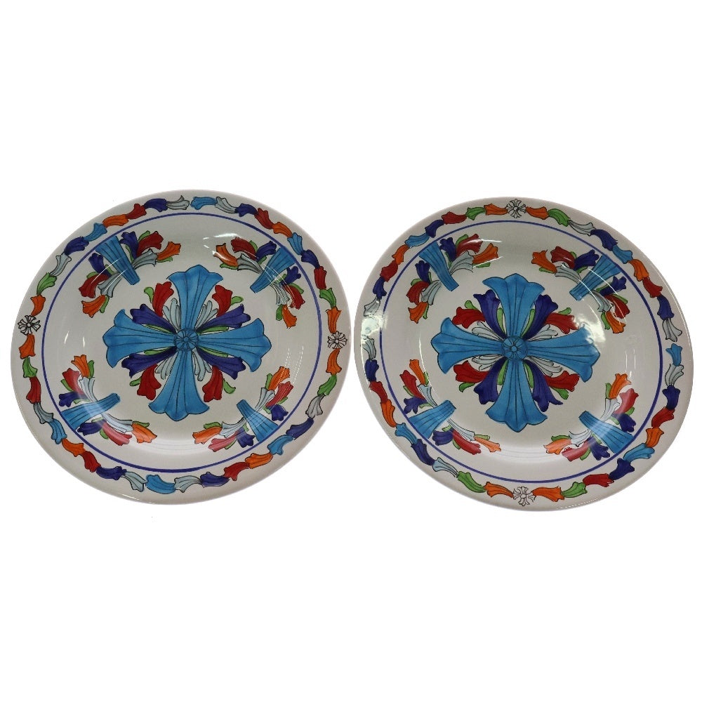 CHROME HEARTS(クロムハーツ) CH DINNER PLATE CHクロスモチーフ プレート 皿 マルチカラー■