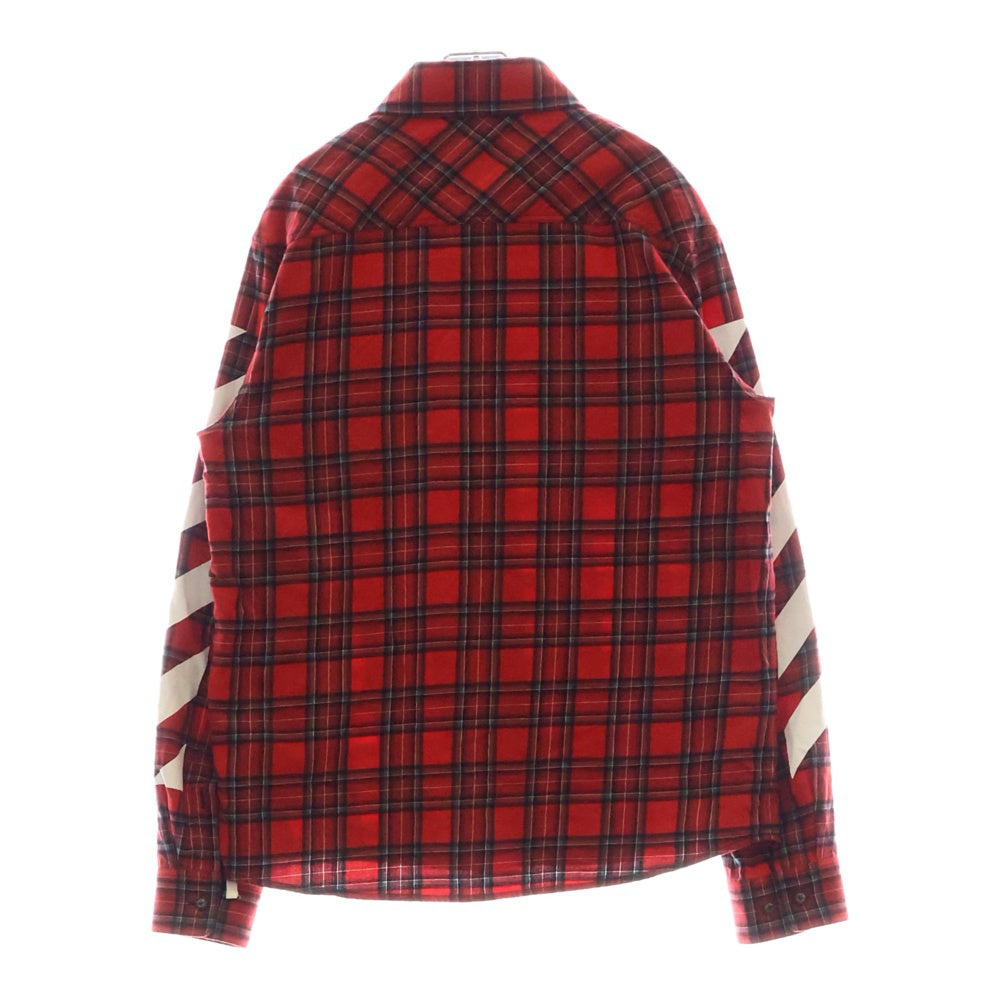 OFF-WHITE(オフホワイト) バイアスプリントチェック 長袖 シャツ レッド OMGA133S21FAB001