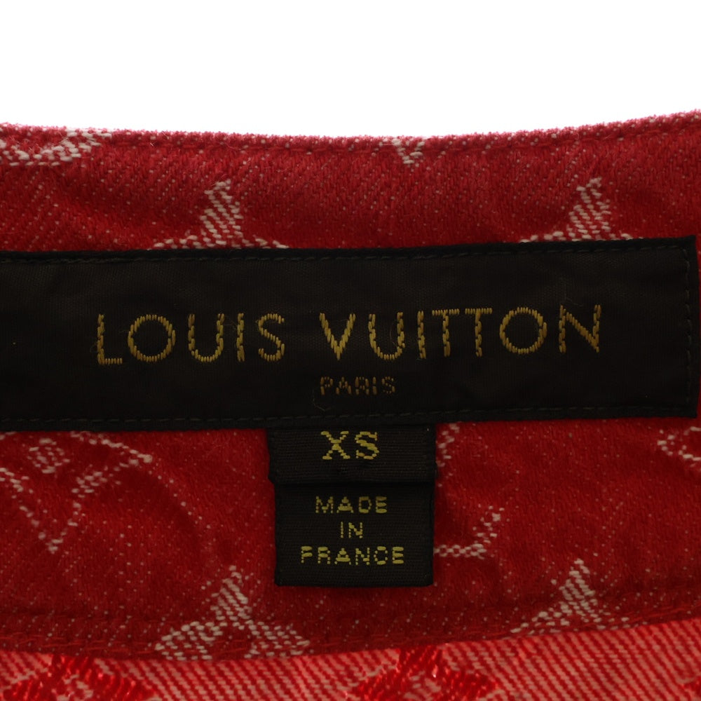 LOUIS VUITTON(ルイヴィトン) ×Supreme 17AW LV Jacquard Denim Baseball Jersey シュプリーム LVジャカード デニムベースボールジャージー ベースボールシャツ 半袖 モノグラム HDD92WDUB
