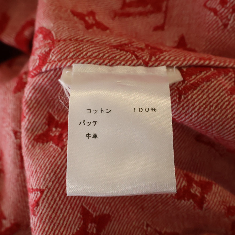 LOUIS VUITTON(ルイヴィトン) ×Supreme 17AW LV Jacquard Denim Baseball Jersey シュプリーム LVジャカード デニムベースボールジャージー ベースボールシャツ 半袖 モノグラム HDD92WDUB