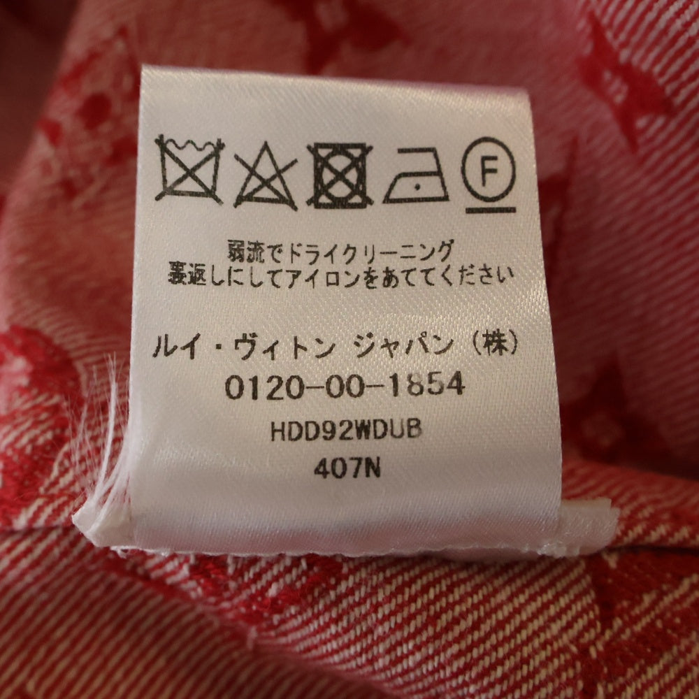 LOUIS VUITTON(ルイヴィトン) ×Supreme 17AW LV Jacquard Denim Baseball Jersey シュプリーム LVジャカード デニムベースボールジャージー ベースボールシャツ 半袖 モノグラム HDD92WDUB