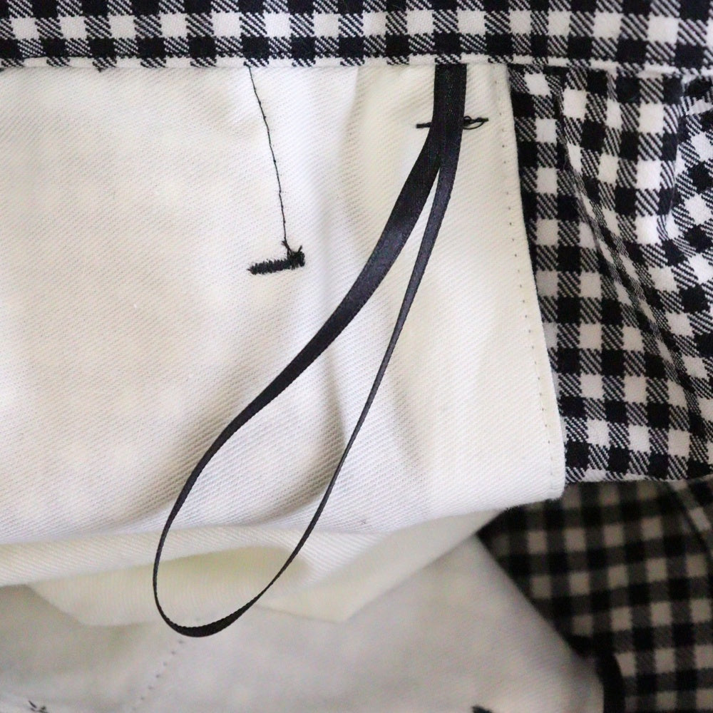 COMME DES GARCONS GIRL(コムデギャルソンガール) 24AW レディース チェック ハーフパンツ ホワイト/ブラック NN-P003