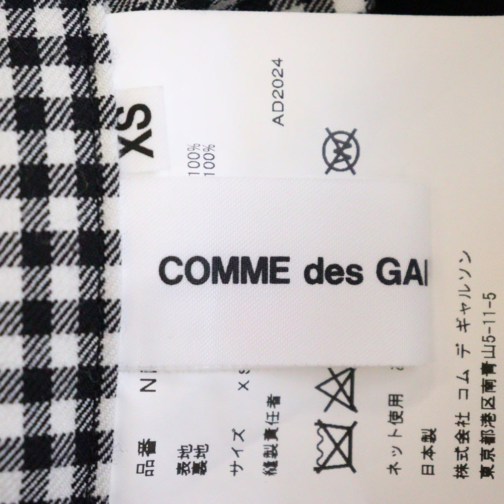 COMME DES GARCONS GIRL(コムデギャルソンガール) 24AW レディース チェック ハーフパンツ ホワイト/ブラック NN-P003