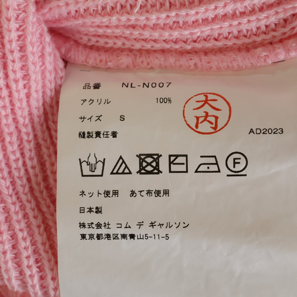 COMME DES GARCONS GIRL(コムデギャルソンガール) 23AW リボン刺繍 ニットセーター ピンク レディース NL-N007