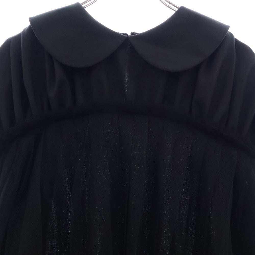 TAO COMME des GARCONS(タオコムデギャルソン) 25SS シースルーレイヤード フリルワンピース ブラック レディース TO-O009