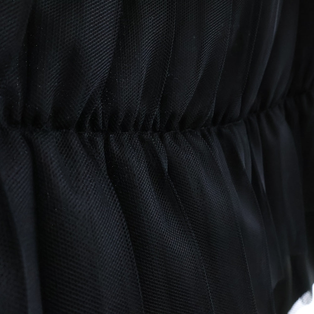 TAO COMME des GARCONS(タオコムデギャルソン) 25SS シースルーレイヤード フリルワンピース ブラック レディース TO-O009