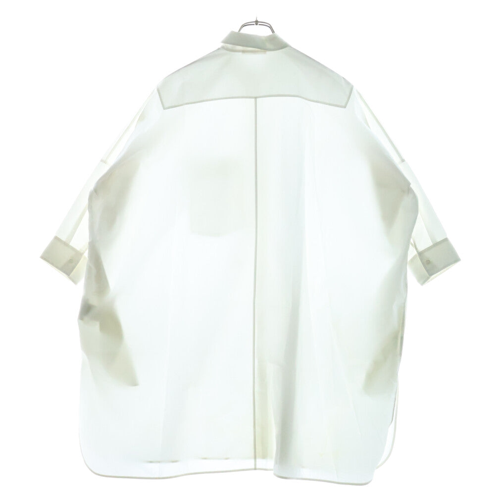 JIL SANDER(ジルサンダー) 22SS ロゴ刺繍 7分袖シャツワンピース レディース ホワイト JSXU600605 WU245500100