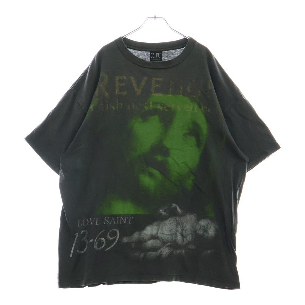 SAINT MICHAEL(セントマイケル) 23SS × BerBerJin BJ SS TEE REVENGE SM-S23-0000-085 ベルベルジン ダメージ加工半袖Tシャツ カットソー グレー