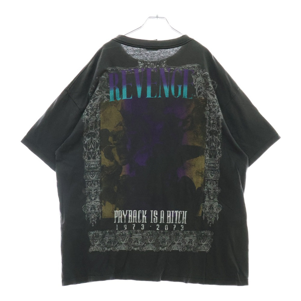 SAINT MICHAEL(セントマイケル) 23SS × BerBerJin BJ SS TEE REVENGE SM-S23-0000-085 ベルベルジン ダメージ加工半袖Tシャツ カットソー グレー