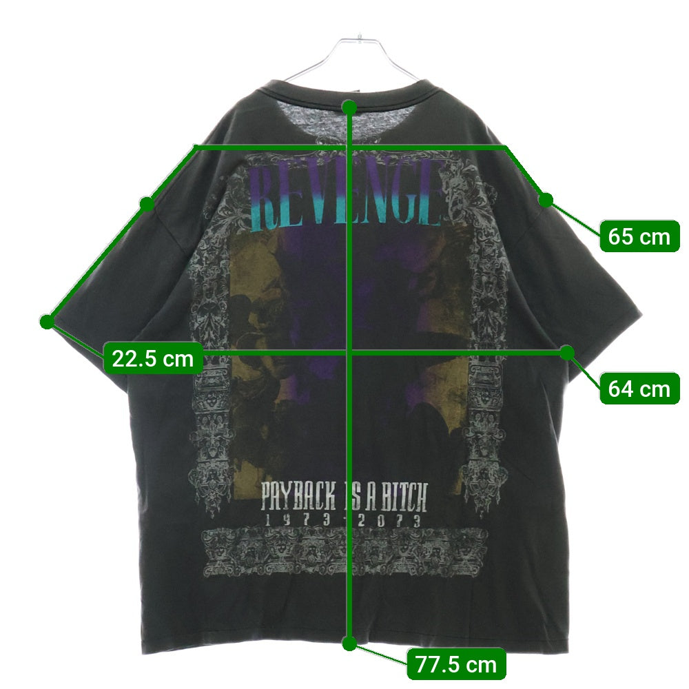 SAINT MICHAEL(セントマイケル) 23SS × BerBerJin BJ SS TEE REVENGE SM-S23-0000-085 ベルベルジン ダメージ加工半袖Tシャツ カットソー グレー