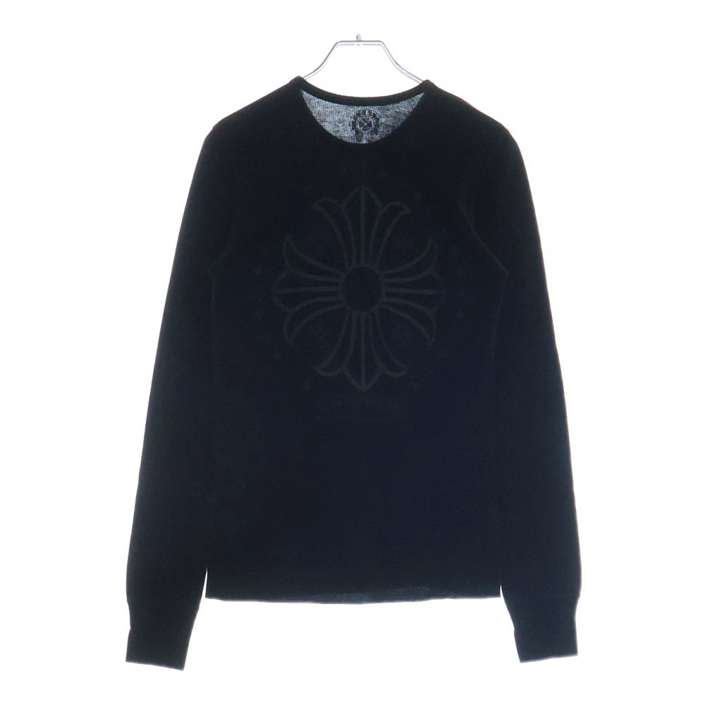 CHROME HEARTS(クロムハーツ) CHプラスプリント サーマル 長袖Tシャツ ロングスリーブカットソー ブラック
