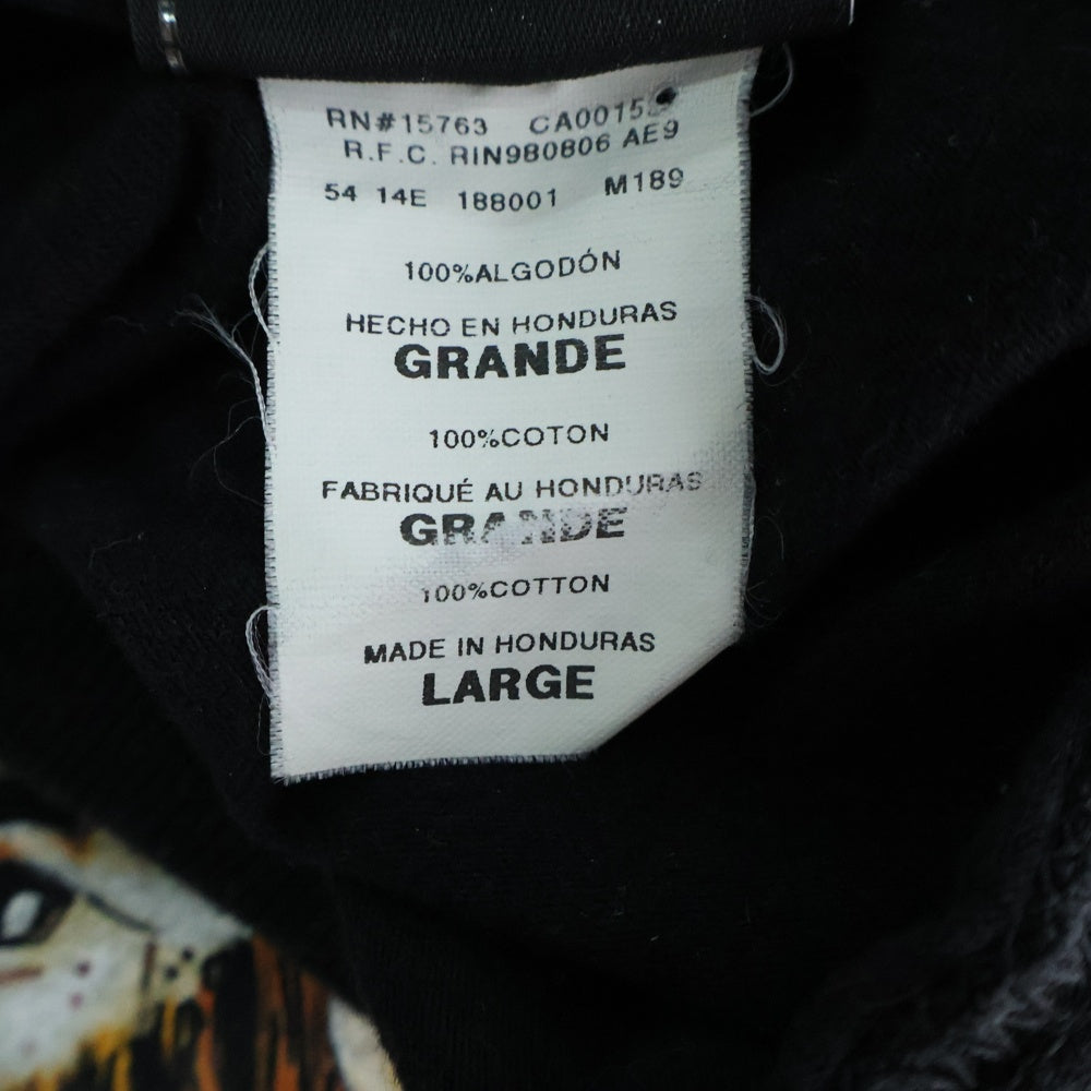 HARLEY DAVIDSON(ハーレーダビッドソン) TREASURE トレジャー 両面プリント クルーネック 長袖Tシャツ ブラック/グリーン