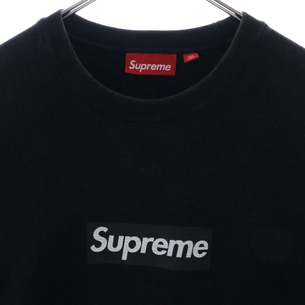 SUPREME(シュプリーム) 25SS Washed Box Logo Crewneck ウォッシュ加工 ボックスロゴ クルーネック トレーナー ブラック