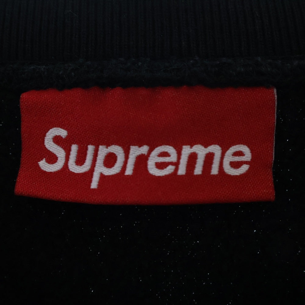 SUPREME(シュプリーム) 25SS Washed Box Logo Crewneck ウォッシュ加工 ボックスロゴ クルーネック トレーナー ブラック