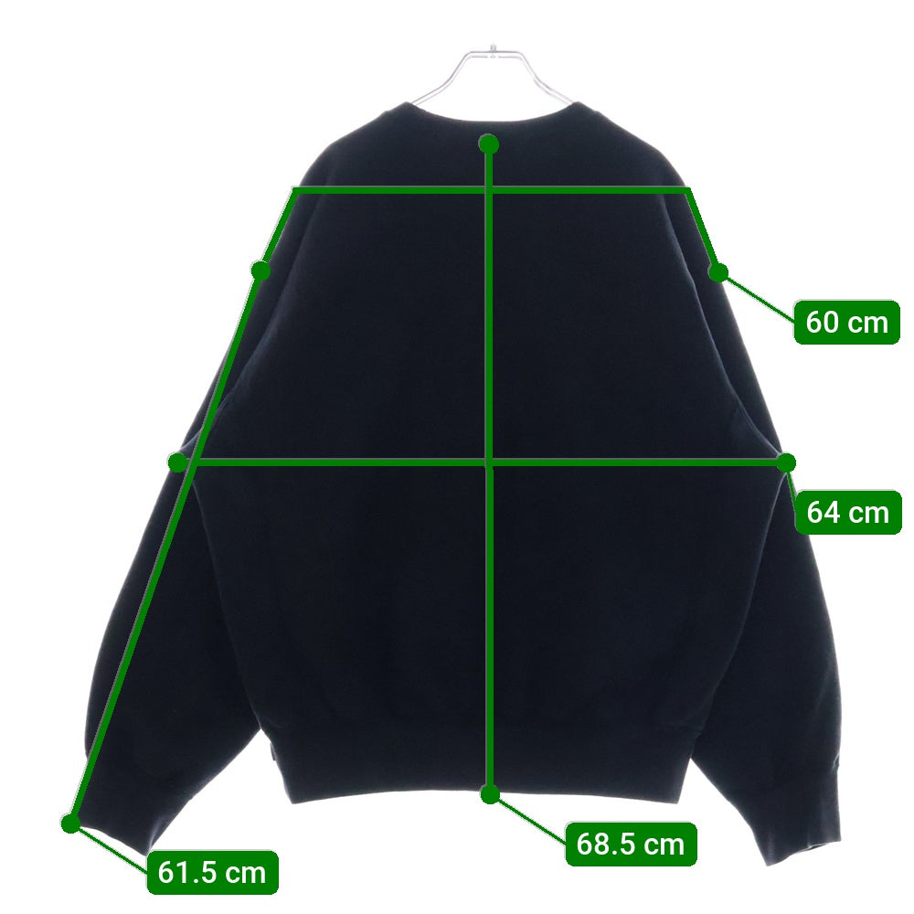 SUPREME(シュプリーム) 25SS Washed Box Logo Crewneck ウォッシュ加工 ボックスロゴ クルーネック トレーナー ブラック