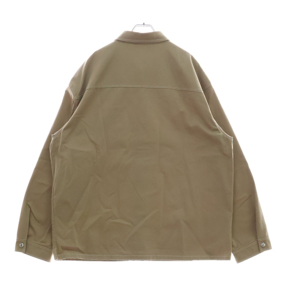 PRADA(プラダ) トライアングルロゴストレッチコットン長袖シャツ ベージュ SC696