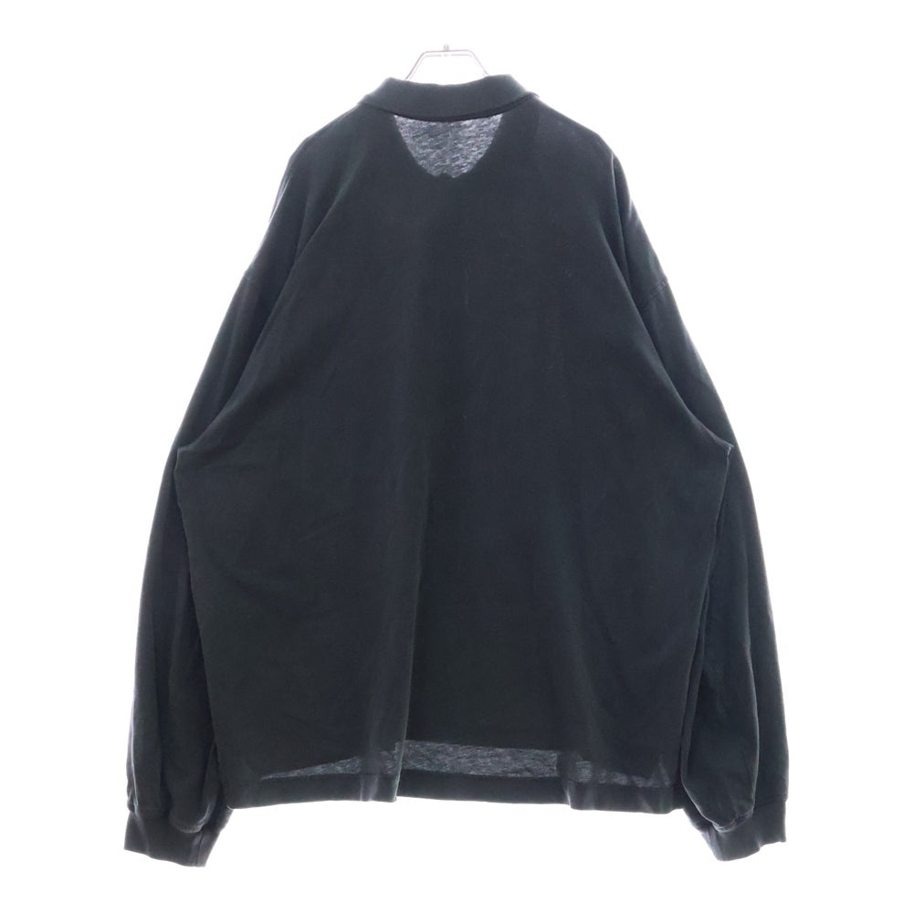 ALEXANDER WANG(アレキサンダーワン) Long Sleeve Polo アッシュ加工 ロングスリーブ ポロシャツ グレー 6CC1251072