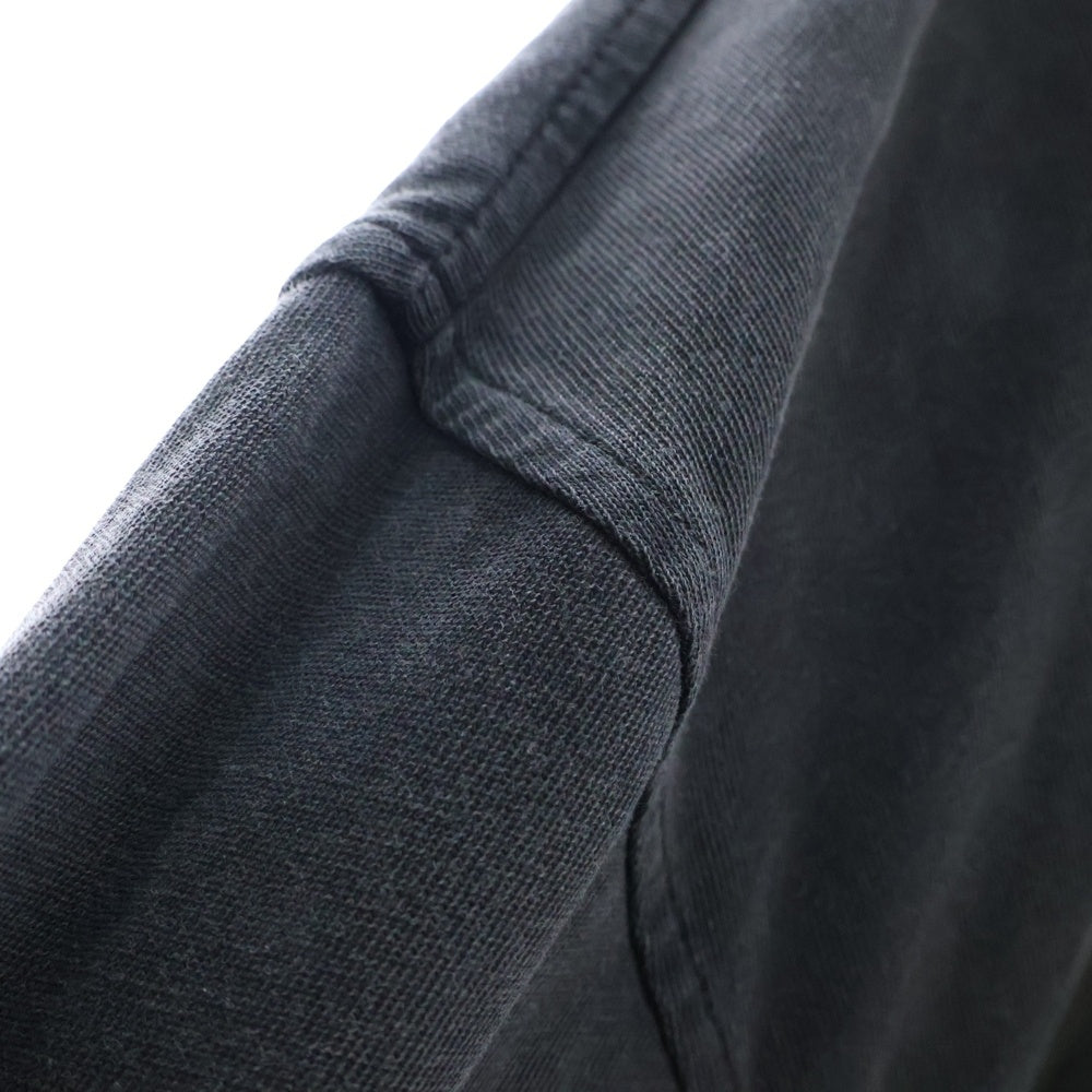ALEXANDER WANG(アレキサンダーワン) Long Sleeve Polo アッシュ加工 ロングスリーブ ポロシャツ グレー 6CC1251072