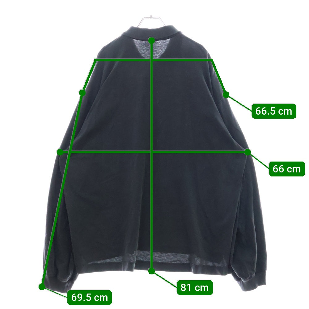 ALEXANDER WANG(アレキサンダーワン) Long Sleeve Polo アッシュ加工 ロングスリーブ ポロシャツ グレー 6CC1251072