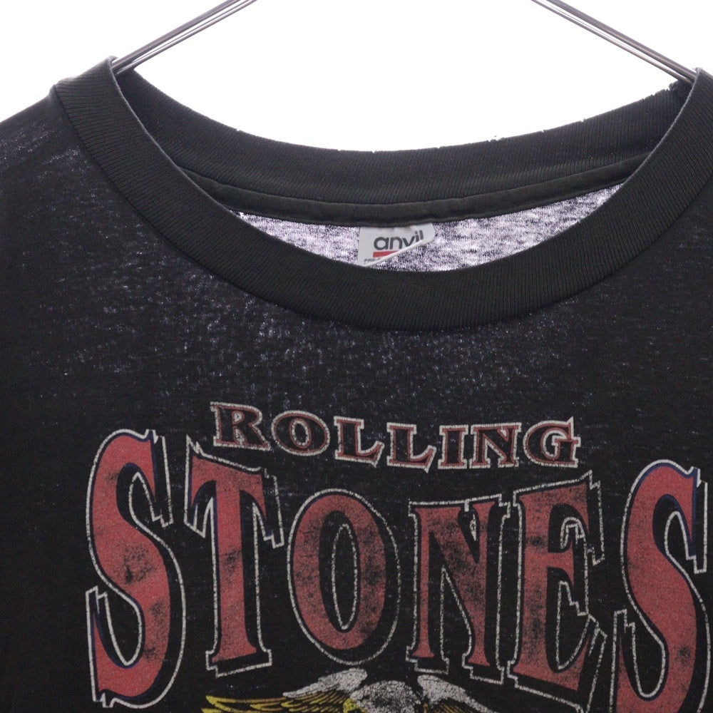 VINTAGE(ヴィンテージ) 90s HARLEY DAVIDSON ROLLING STONES ハーレーダビッドソン ローリングストーンズ クルーネック 長袖Tシャツ ブラック