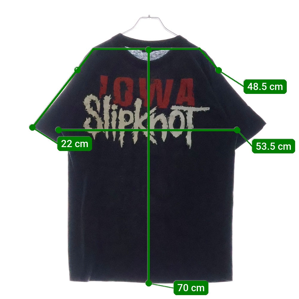 VINTAGE(ヴィンテージ) 00s Slipknot Iowa スリップノット アイオワ プリント 半袖Tシャツ ブラック