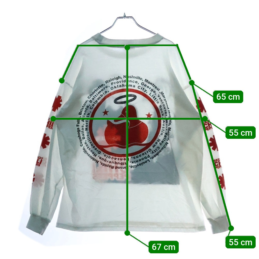 VINTAGE(ヴィンテージ) 90s Red Hot Chili Peppers L/S Tee レッドホットチリペッパーズ 両面プリント クルーネック 長袖Tシャツ ホワイト