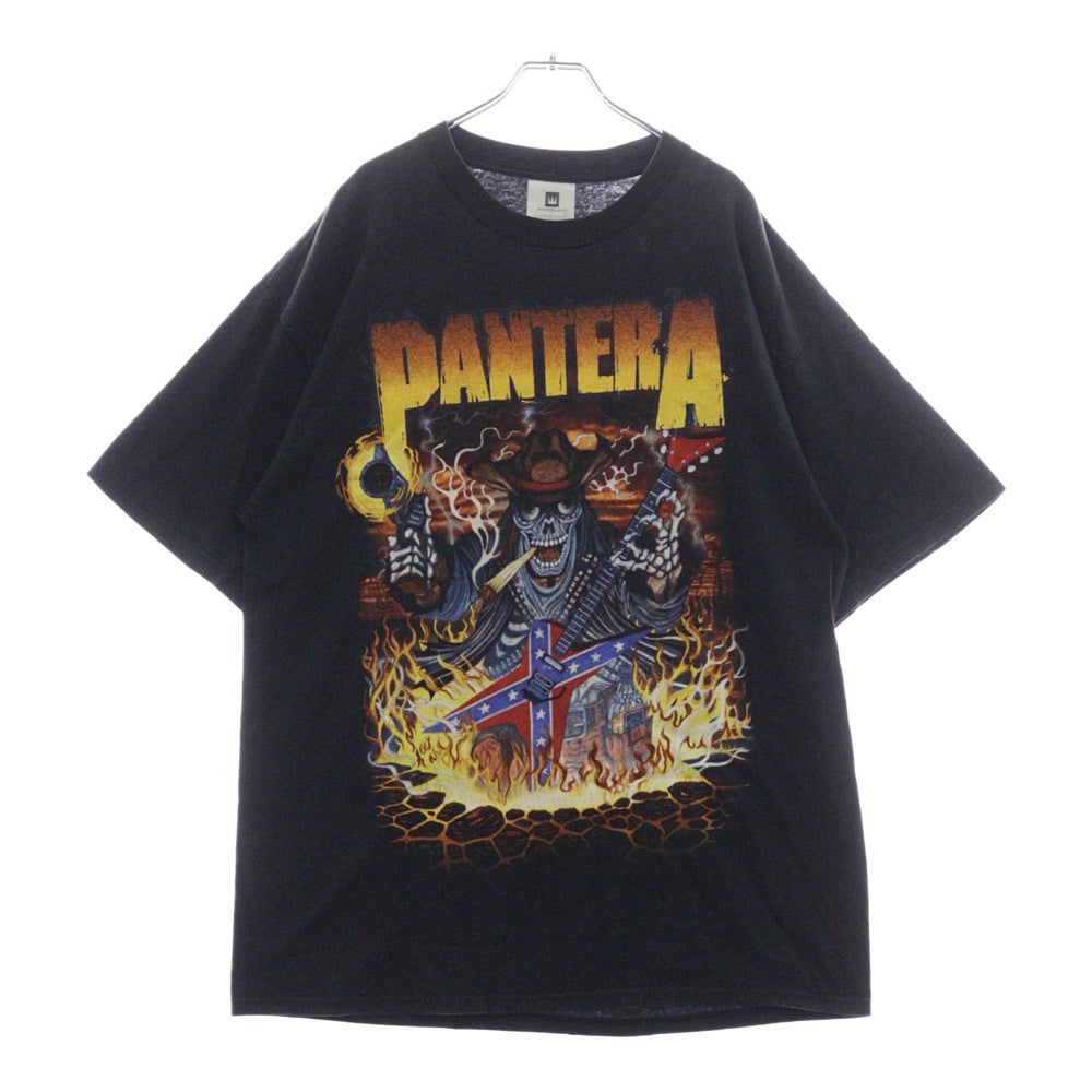 VINTAGE(ヴィンテージ) 90S Pantera Cowboys パンテラ フロントプリント クルーネック 半袖Tシャツ ブラック