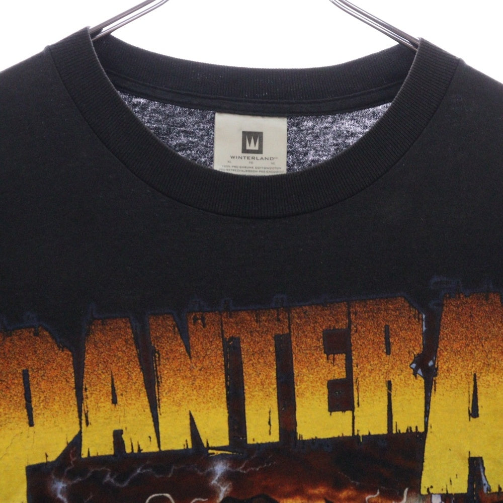 VINTAGE(ヴィンテージ) 90S Pantera Cowboys パンテラ フロントプリント クルーネック 半袖Tシャツ ブラック