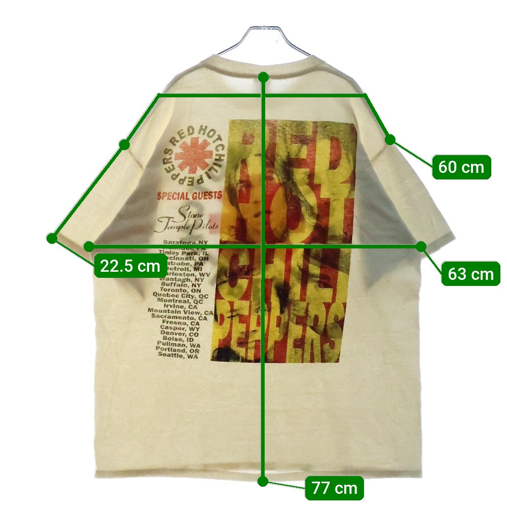 VINTAGE(ヴィンテージ) 90s RED HOT CHILI PEPPERS BOOTLEG TEE レッドホットチリペッパーズ ブートレグ 両面プリント クルーネック 半袖Tシャツ ホワイト