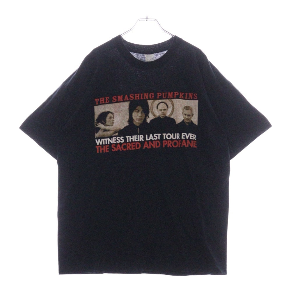VINTAGE(ヴィンテージ) 90s The Smashing Pumpkins スマッシング パンプキンズ 両面プリント クルーネック 半袖Tシャツ ブラック
