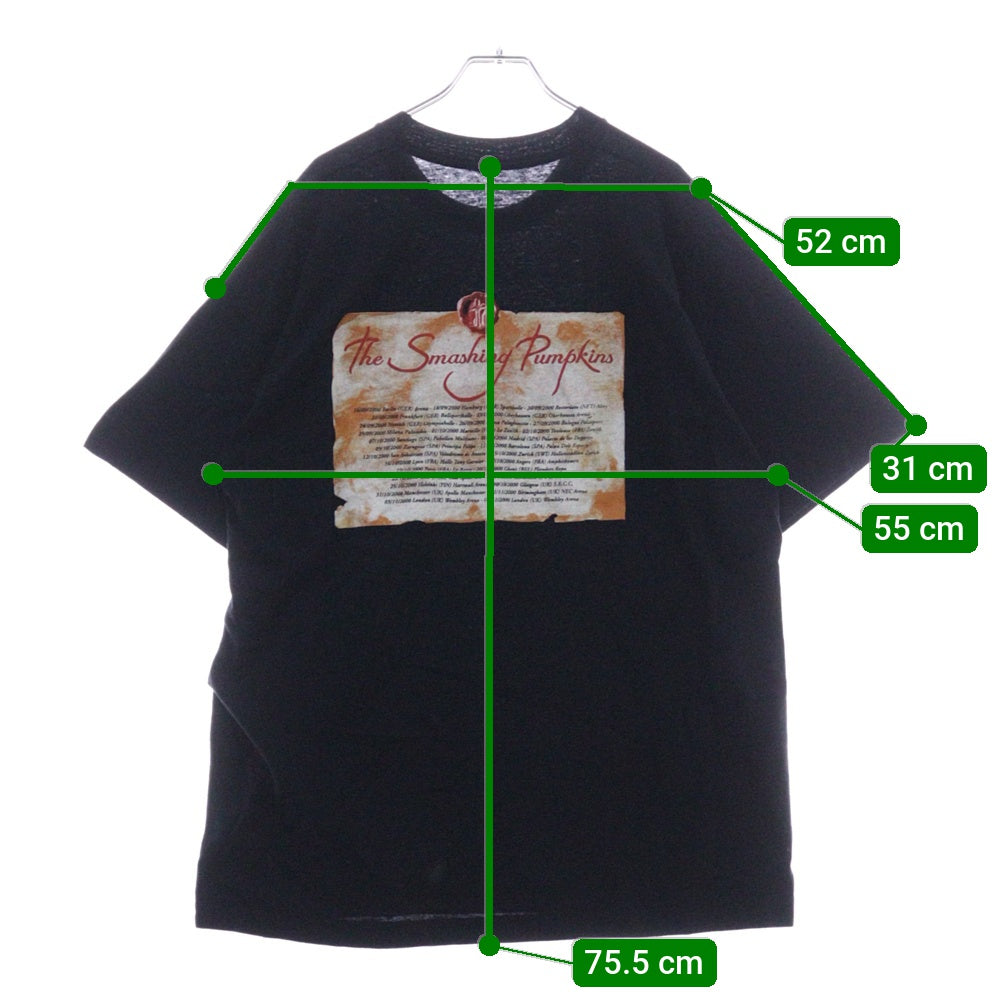 VINTAGE(ヴィンテージ) 90s The Smashing Pumpkins スマッシング パンプキンズ 両面プリント クルーネック 半袖Tシャツ ブラック