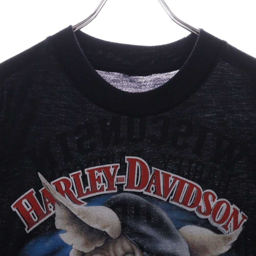 VINTAGE(ヴィンテージ) 90s HARLEY DAVIDSON AGXZ 両面プリント クルーネック 半袖Tシャツ ブラック