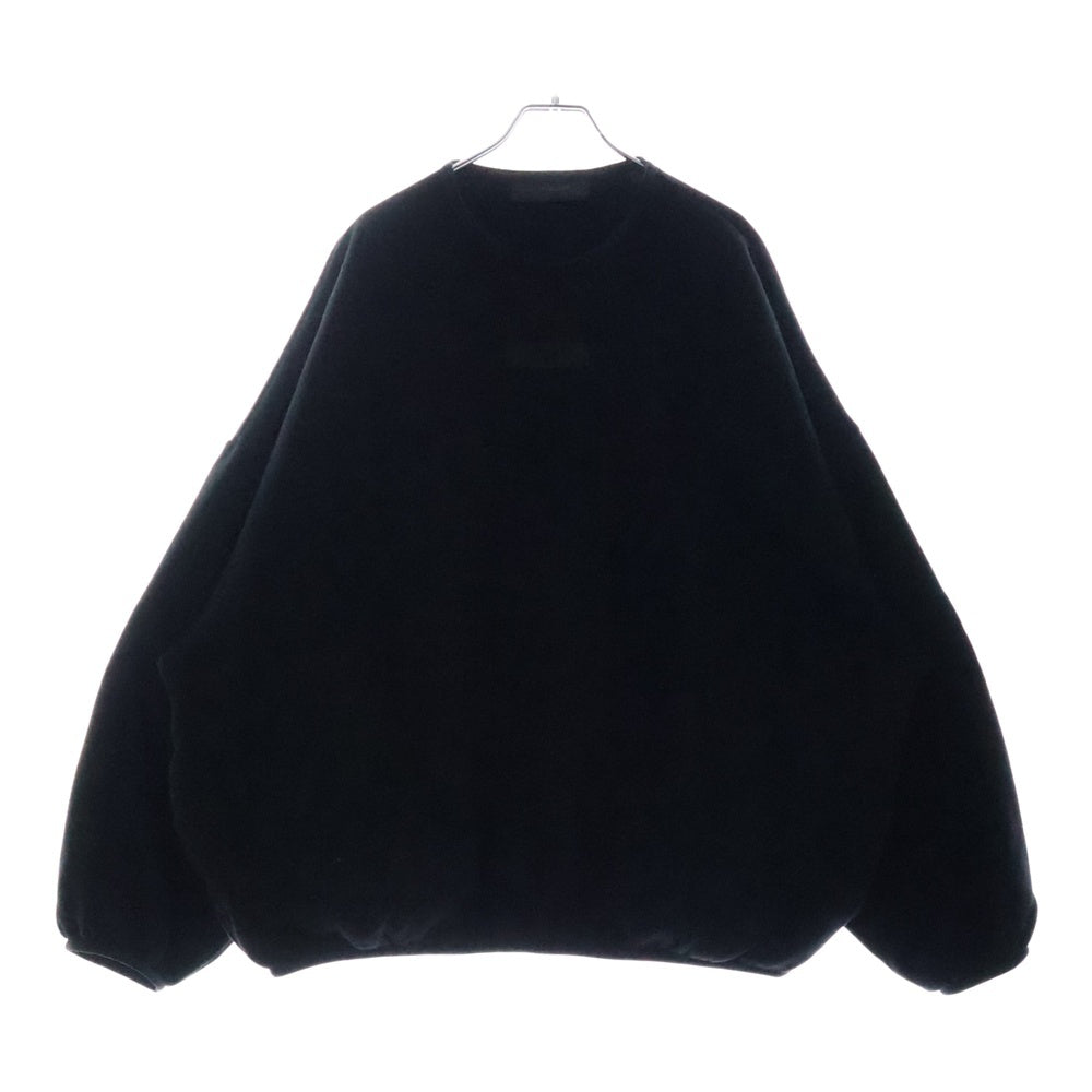 FEAR OF GOD ESSENTIALS(フィアオブゴッド エッセンシャルズ) ラバーロゴ付き パイピングフリーススウェット ブラック
