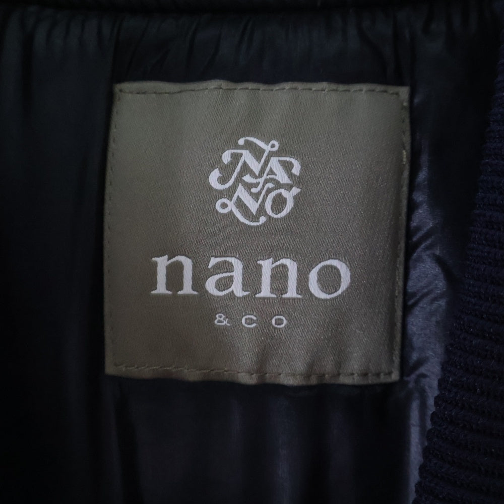 nano universe(ナノユニバース) ポリエステル ボンバージャケット ネイビー NUW82BLS004CR