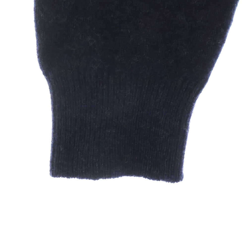 MAISON KITSUNE(メゾンキツネ) 14AW フロントロゴ刺繍 ウール ニットセーター ネイビー レディース FW14-MK-004-PU