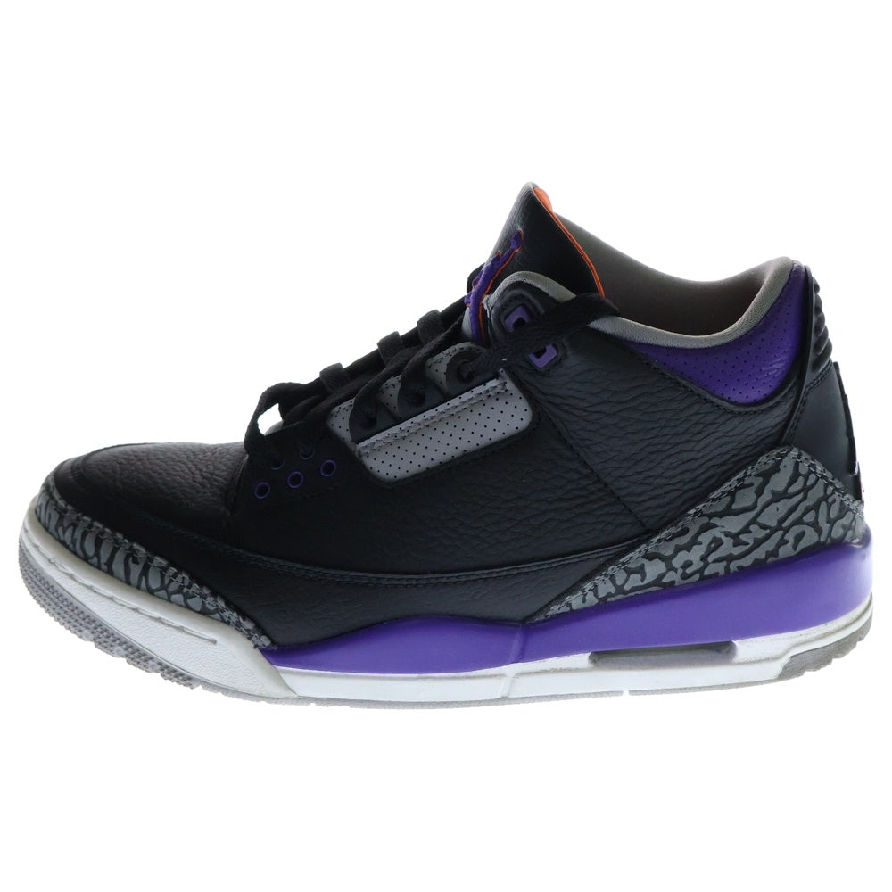 NIKE(ナイキ) AIR JORDAN 3 RETRO COURT PURPLE CT8532-050 エアジョーダン3 コートパープル ハイカットスニーカー ブラック/パープル US9/27cm
