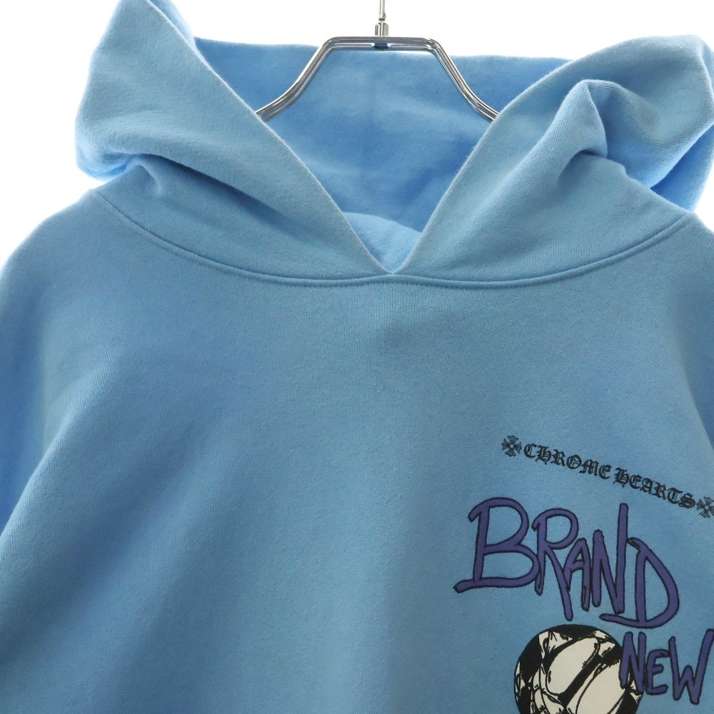 CHROME HEARTS(クロムハーツ) 24SS ×MATTY BOY BRAIN NEW PULLOVER HOODIE マッティボーイ ブレインニュー プリントフーディー プルオーバーパーカー ブルー