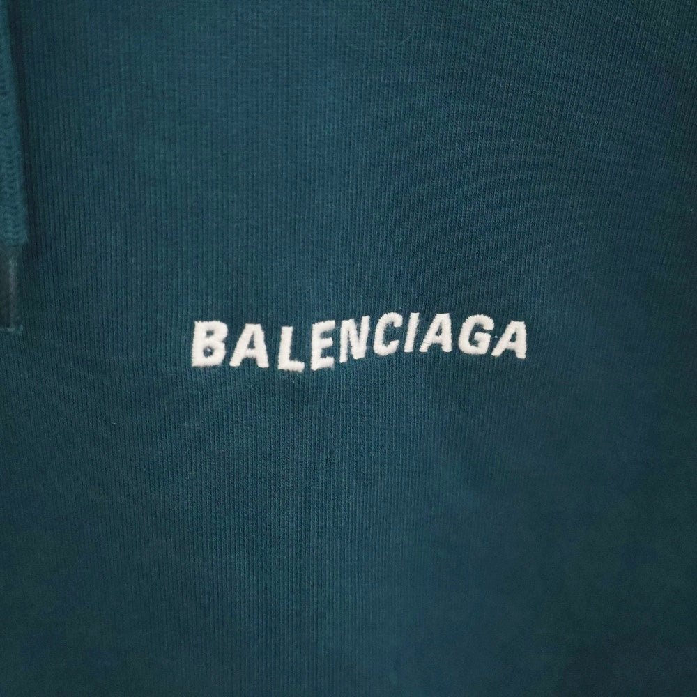 BALENCIAGA(バレンシアガ) 21AW バックロゴ刺繍 スウェット プルオーバーパーカー ブルー 600583 TLVB8