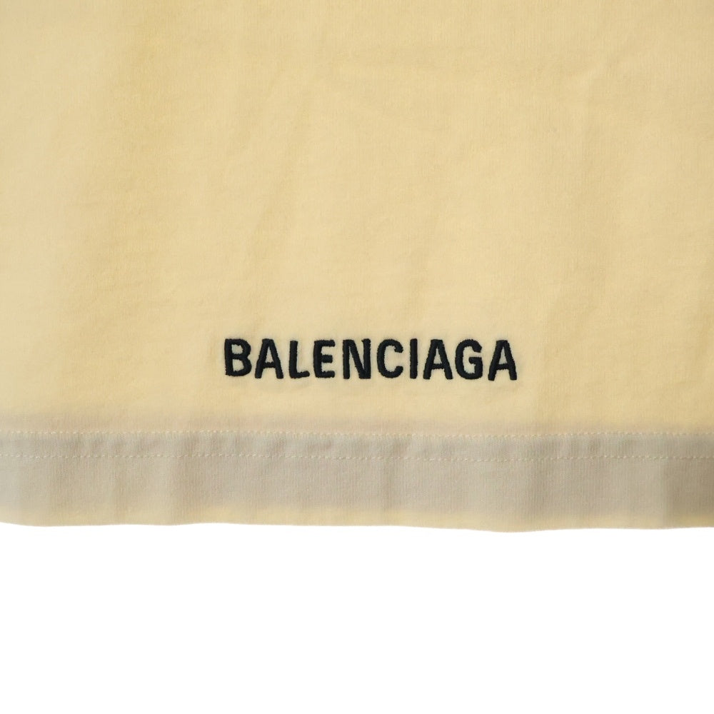 BALENCIAGA(バレンシアガ) バッグロゴ シャツ長袖カットソー Tシャツ ベージュ 698631 TLVF3