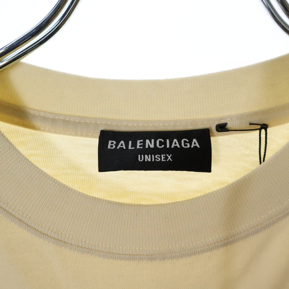 BALENCIAGA(バレンシアガ) バッグロゴ シャツ長袖カットソー Tシャツ ベージュ 698631 TLVF3