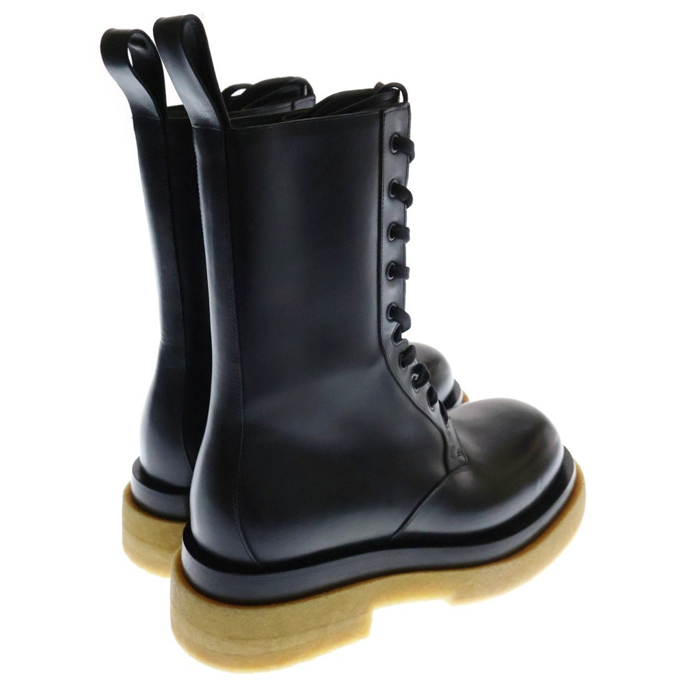 BOTTEGA VENETA(ボッテガヴェネタ) MILITARY CALF ミリタリー カーフレザー レースアップ ブーツ ブラック 667093 VBFS50 1000
